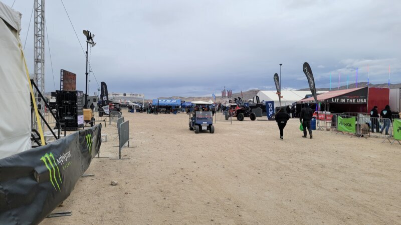 Vendor row and general store in Hammertown at King of the Hammers